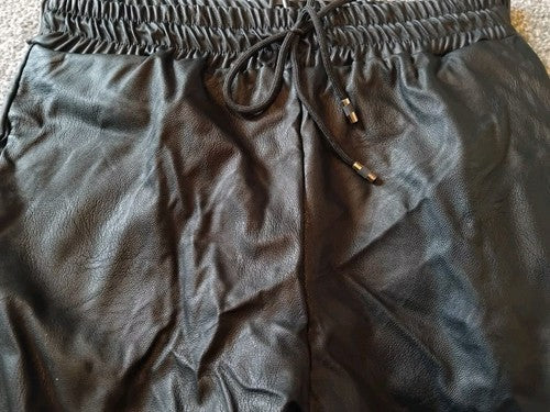 Faux Leather affect Leggings Trousers Women 28 Inch Waist Retro New Ex Display