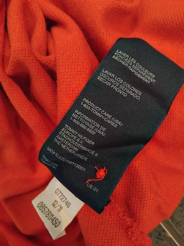 Tommy Hilfiger slim fit polo shirt Clothing red Vintage Designer