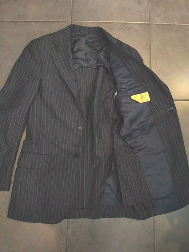 Gritti by Ermenegildo Zegna Navy Two Piece Suit Pin Striped Designer Size 38R