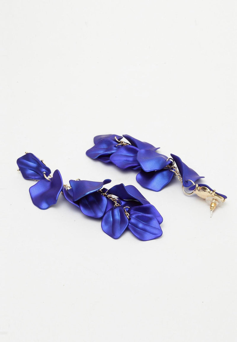 Luxury Statement Rose Petals Long Earrings