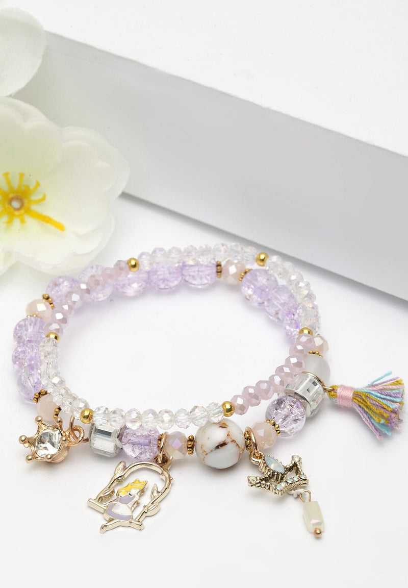 Double String Boho Bracelets With Tassel And Charms