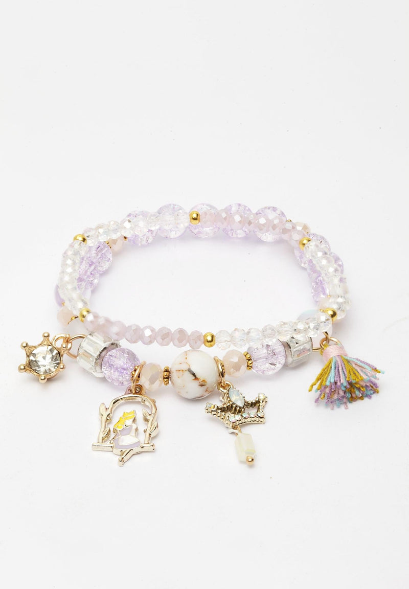 Double String Boho Bracelets With Tassel And Charms