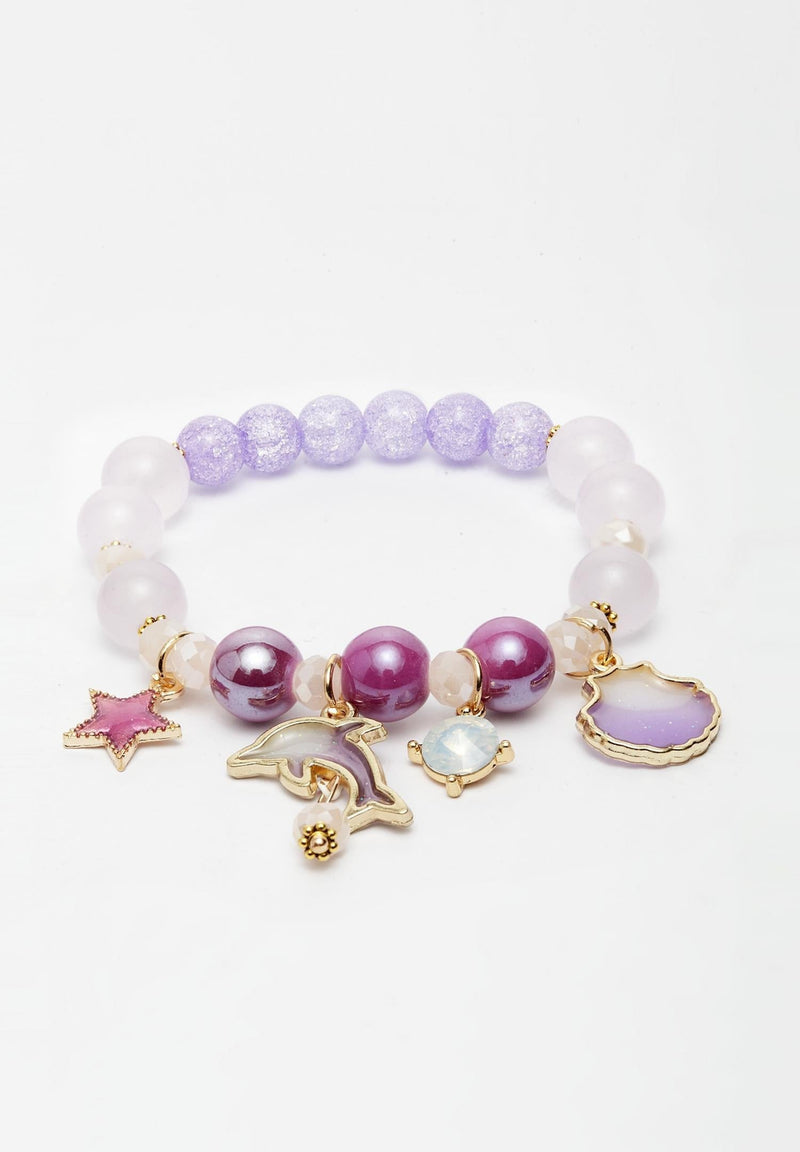 Colorful Pearl Bracelets With Charms