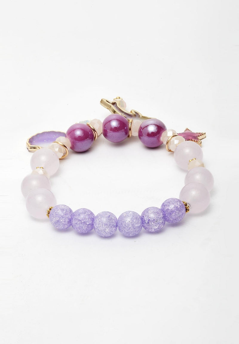 Colorful Pearl Bracelets With Charms