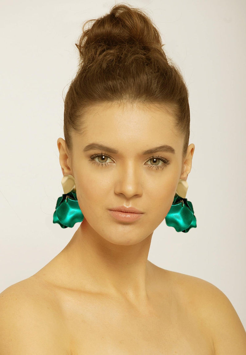 Plush Petal Shaped Earrings