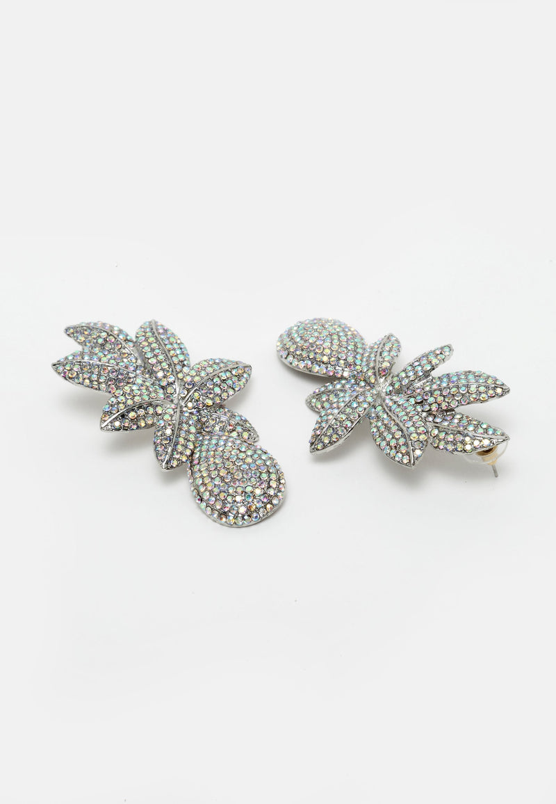 Luxury Crystallized Leaves Drop Earrings
