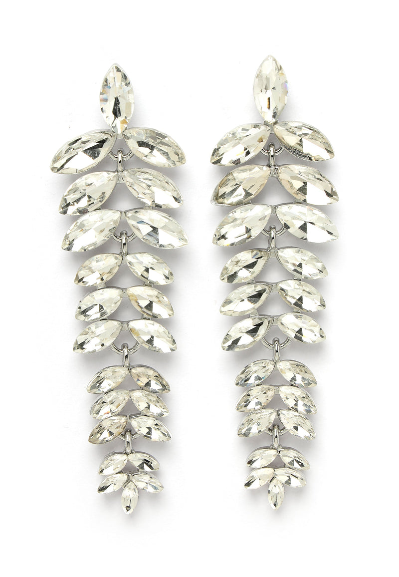 Cascading Leaf-Shaped Drop Earrings