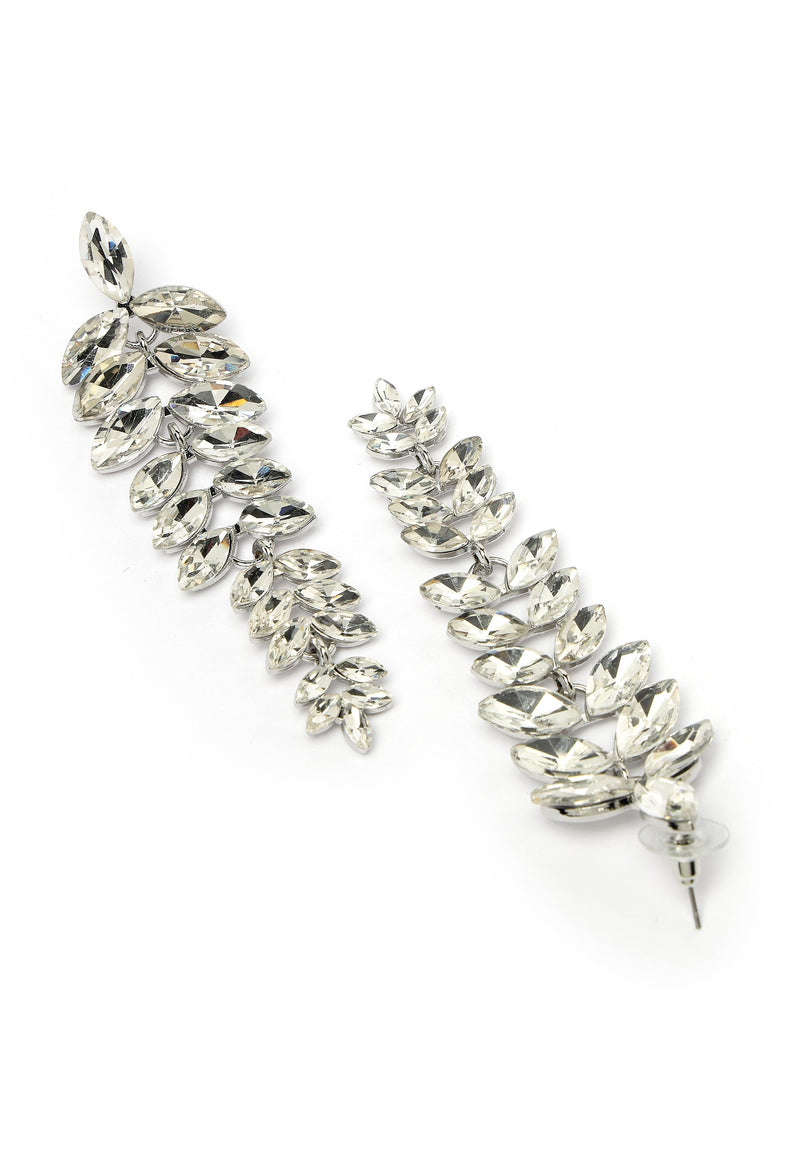 Cascading Leaf-Shaped Drop Earrings