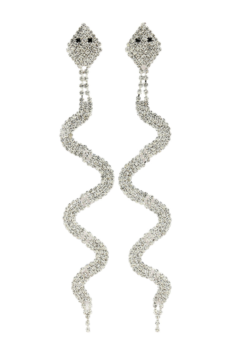 Gleaming Snake Dangle Earrings
