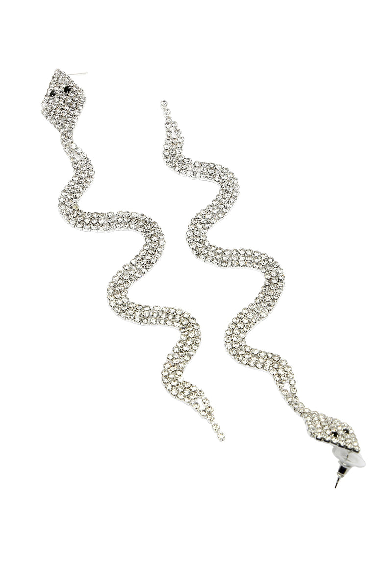 Gleaming Snake Dangle Earrings