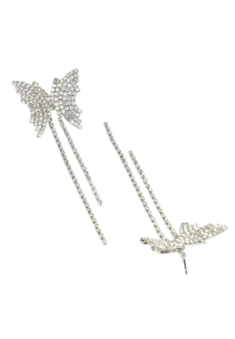 Crystal Studdeed Butterfly Dangler Earings