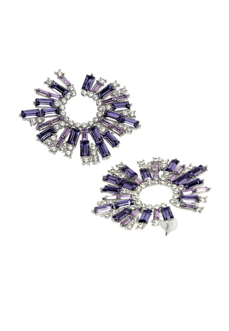 Sparkling Sunbeam Stud Earrings In Lilac