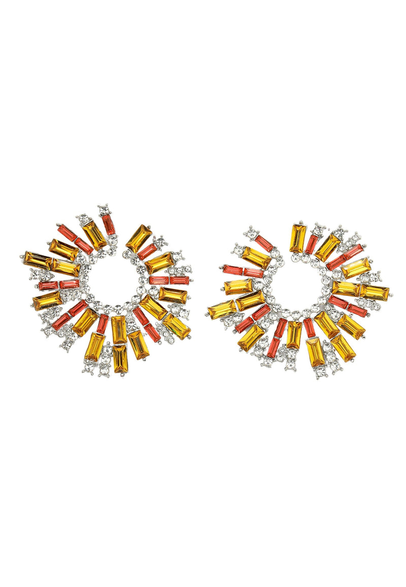 Sparkling Sunbeam Stud Earrings In Yellow