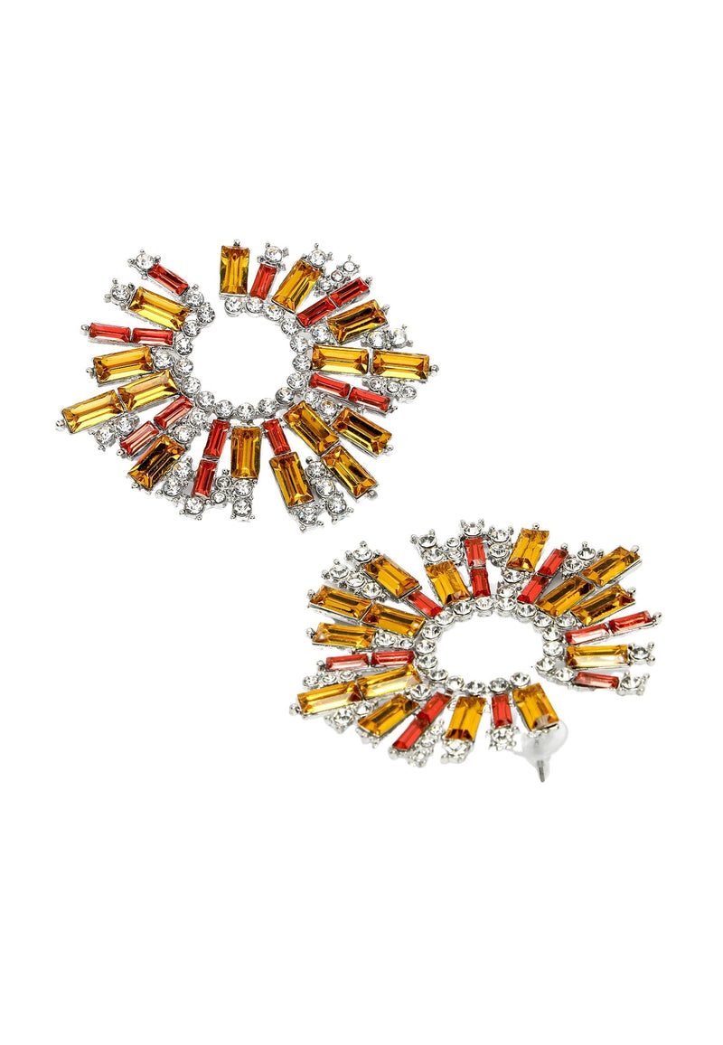 Sparkling Sunbeam Stud Earrings In Yellow