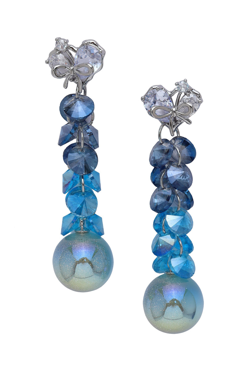 Beaded Globe Drop Earrings