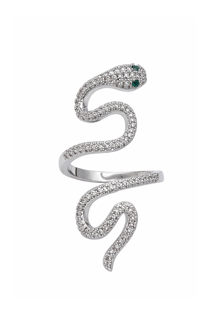 Pavé Snake Coiled Ring