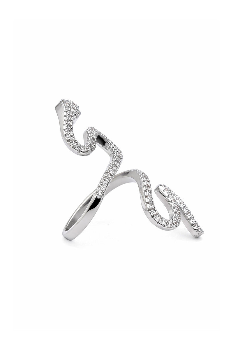 Pavé Snake Coiled Ring