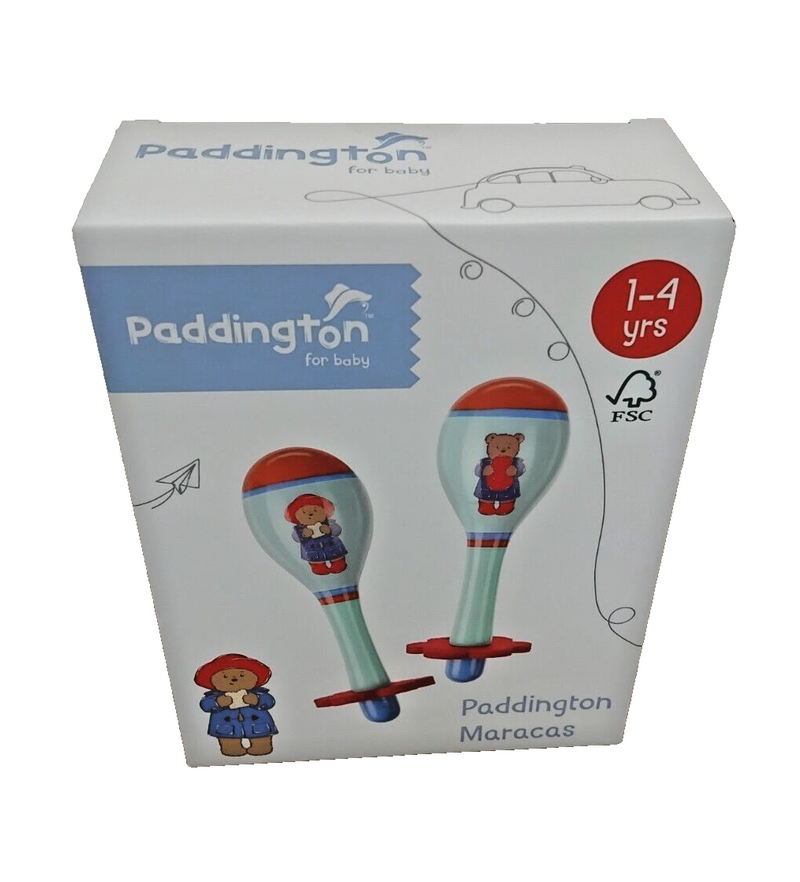Paddington Bear Maracas Set Musical Play for Children and Toddlers 1-4 Years NEW