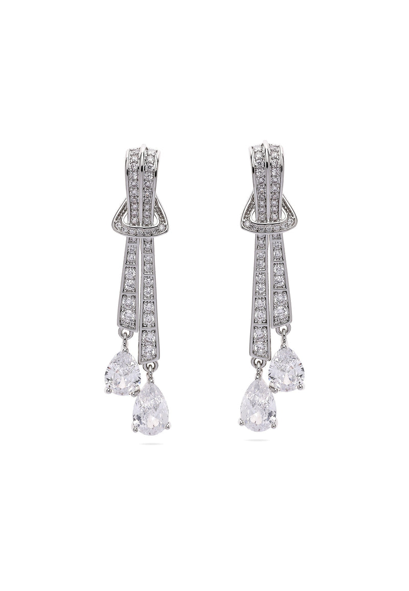 Silver Knot Dangle Earrings