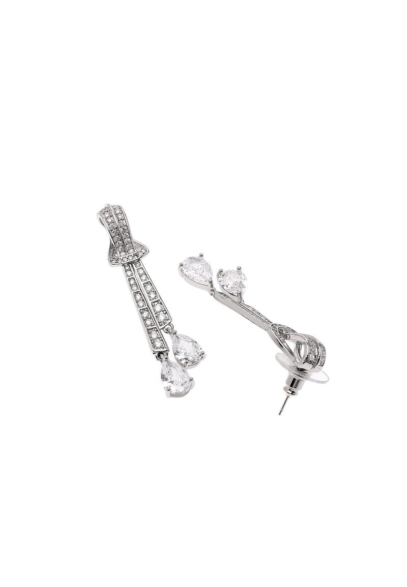 Silver Knot Dangle Earrings