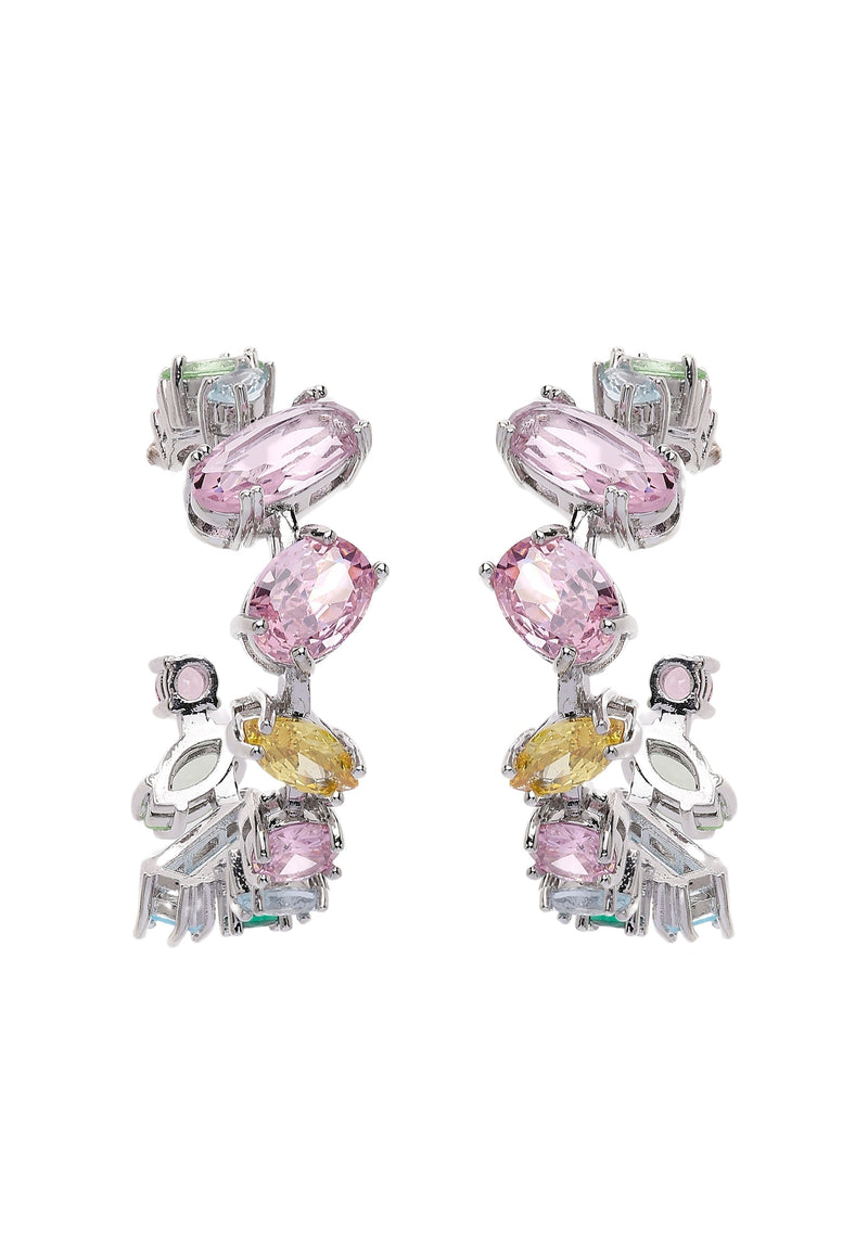Whimsical Multicolored Hoop Earrings