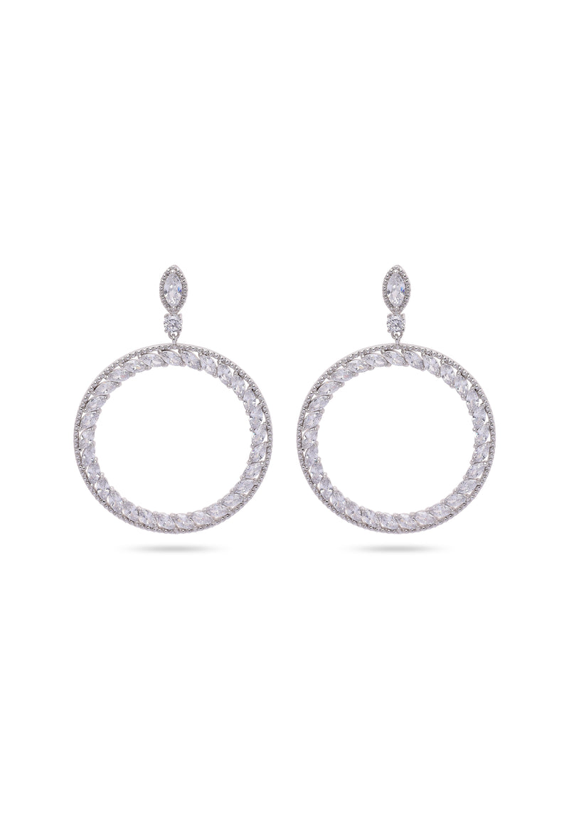 Dazzling Hoop Drop Earrings