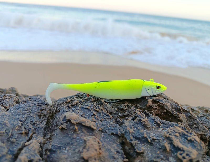 Waylander - Mean Minnow x3 Soft Plastic with Jighead (Lead Free) 27g