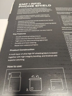 Le Blok Large Emf Blocking Pouch, RFID Blocking, Radiation Blocking