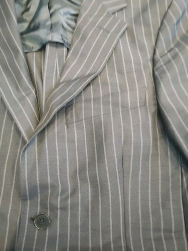 Gritti by Ermenegildo Zegna Navy Two Piece Suit Pin Striped Designer Size 38R