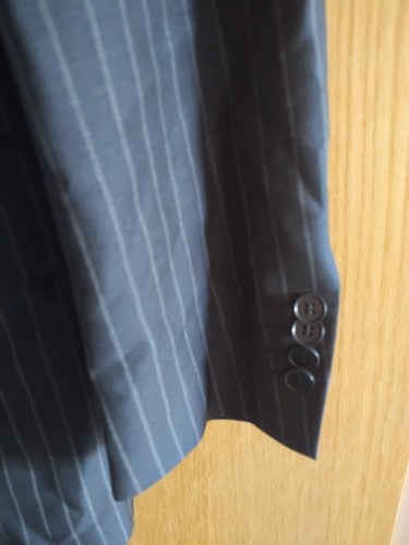 Gritti by Ermenegildo Zegna Navy Two Piece Suit Pin Striped Designer Size 38R