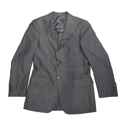 Gritti by Ermenegildo Zegna Navy Two Piece Suit Pin Striped Designer Size 38R