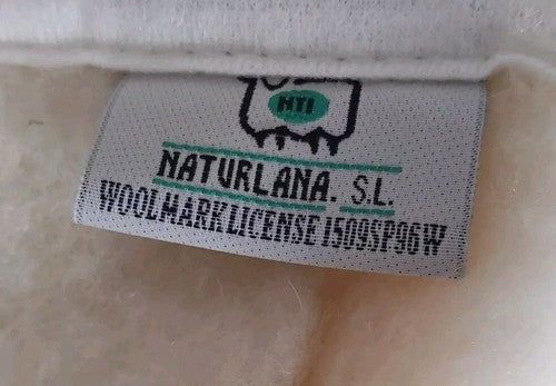 Naturlana S.L Laptop Device Cover Case Protector Wool Cream