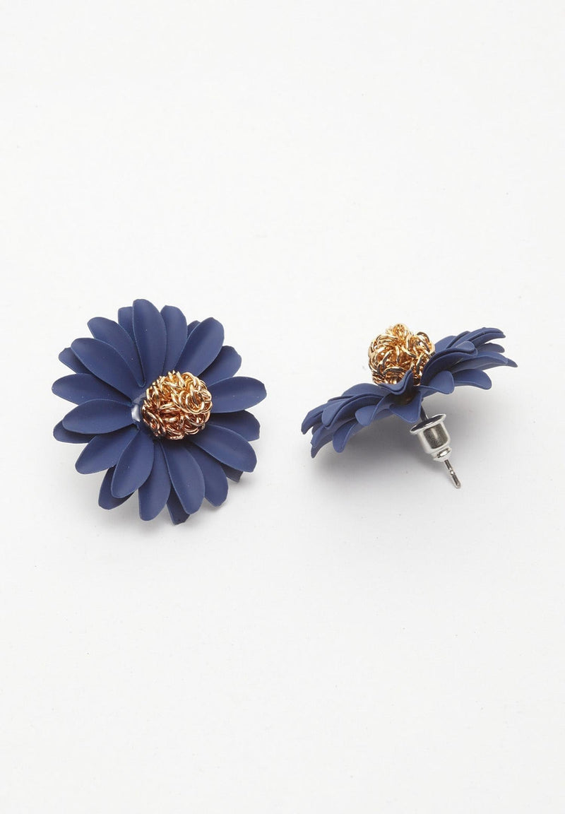 Blue Floral Studs