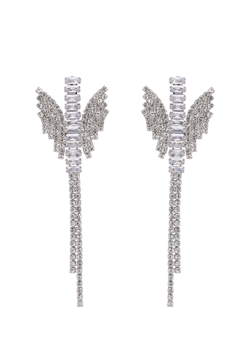 Sparkling Butterfly Dangle Earrings