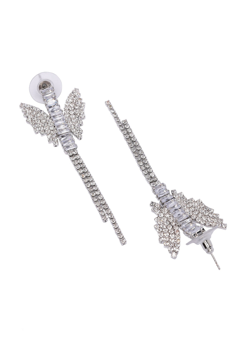 Sparkling Butterfly Dangle Earrings