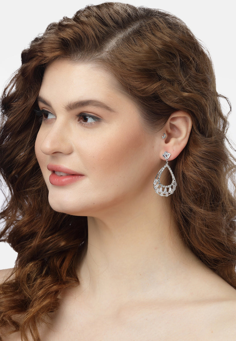 Radiant Teardrop Sparkle Earrings