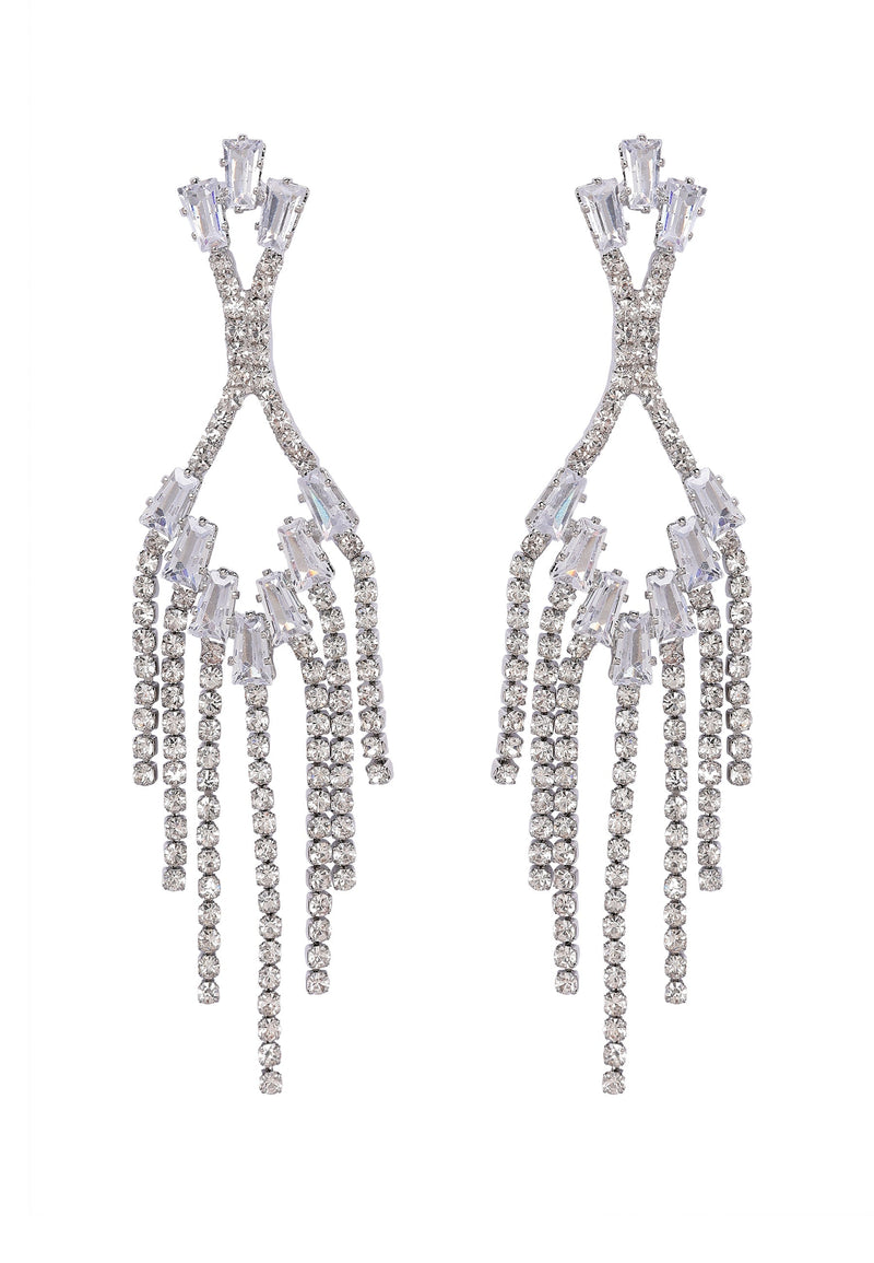 Elegant Sparkling Chain Earrings