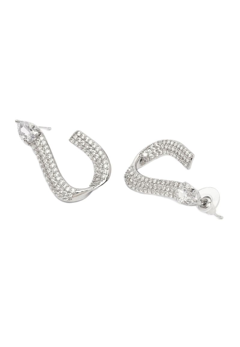 Shimmering Charm Horseshoe Earrings and Necklace Set