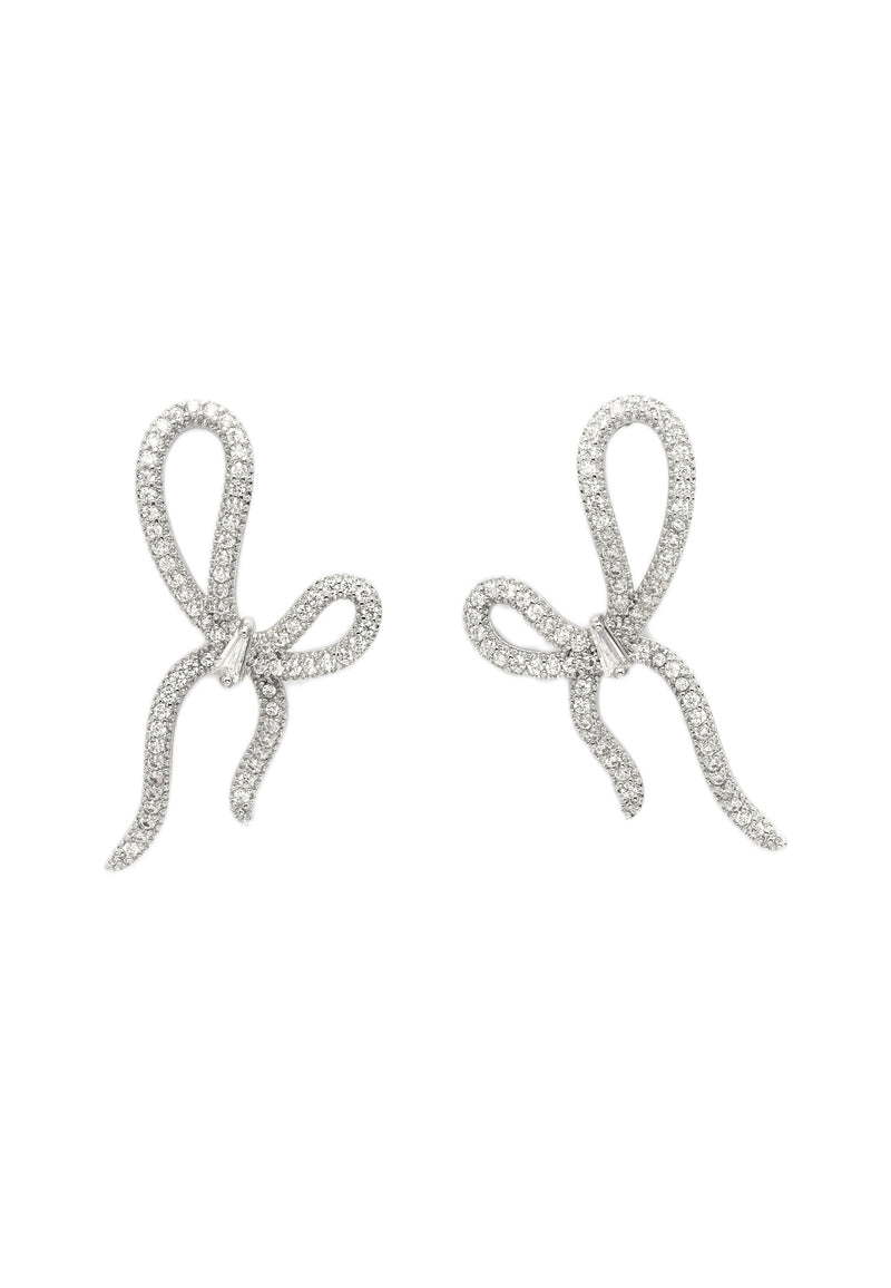 Twinkling Bow Earrings and Necklace Set