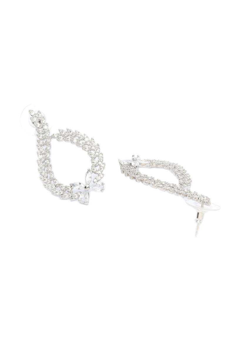Ethereal Bow-shaped Earrings and Necklace Set