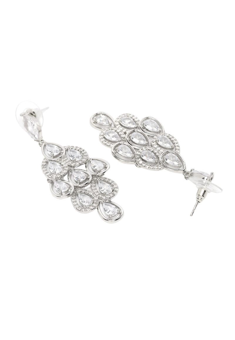 Pearlescent Waterfall Necklace and Earrings Set