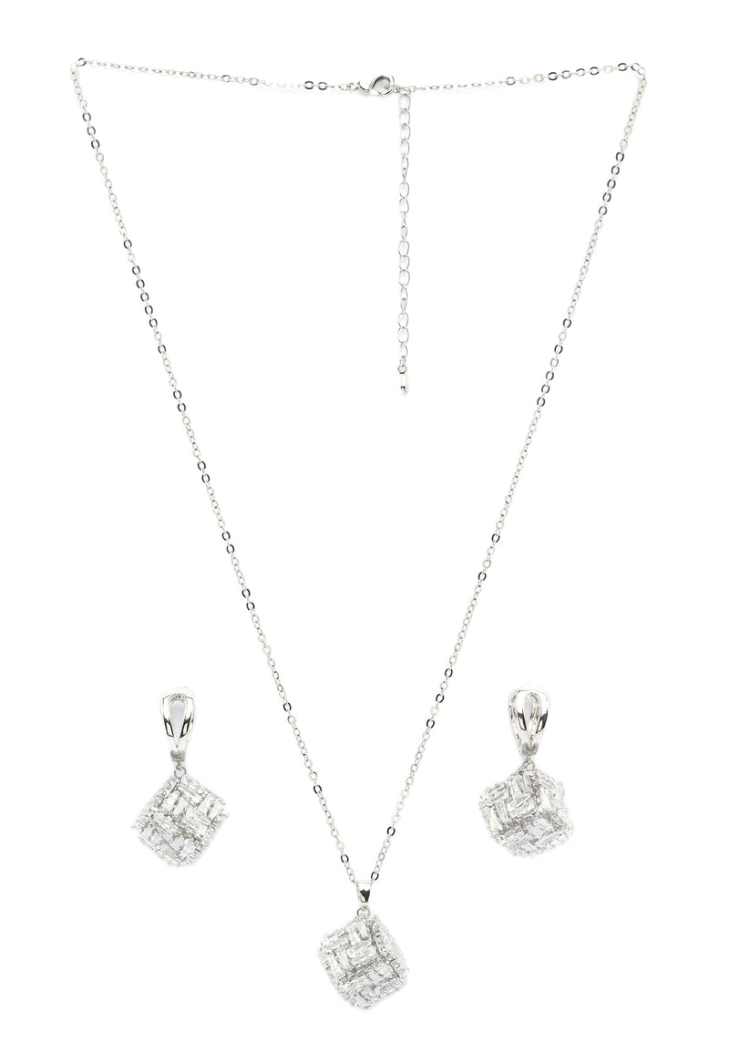 Glittering Symphony Necklace and Earrings Set