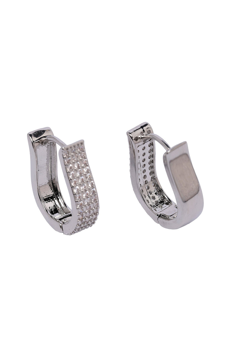 Radiant Rectangle Hoop Earrings