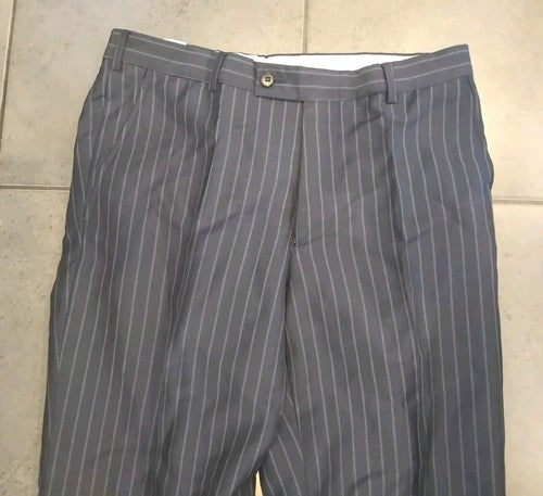 Gritti by Ermenegildo Zegna Navy Two Piece Suit Pin Striped Designer Size 38R