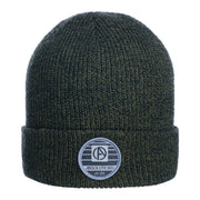 ABSOLUTE360 Heritage Beanie in green colour, front view on white background