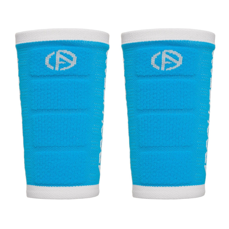 ABSOLUTE360 pair of turquoise wristbands with white accents, product image on white background