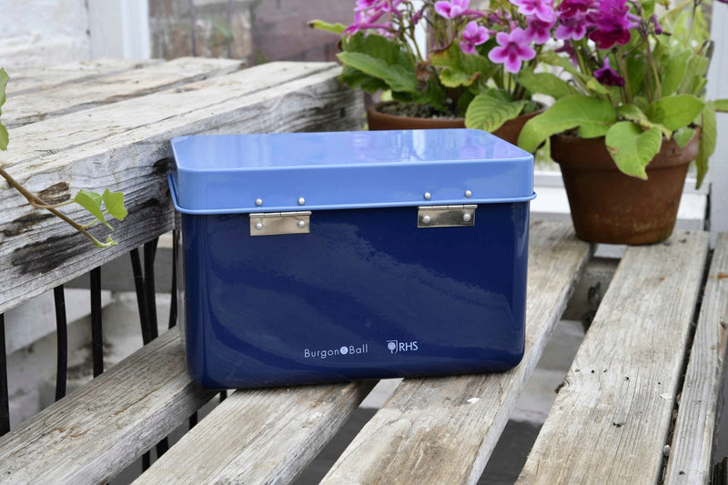 British Meadow Seed Storage Tin by Burgon & Ball – 3 Compartment Steel Storage with RHS Lindley Collection Artwork | Seed Storage | 5019360202196 5019360202196 | AllotMate Essentials
