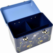 British Meadow Seed Storage Tin by Burgon & Ball – 3 Compartment Steel Storage with RHS Lindley Collection Artwork | Seed Storage | 5019360202196 5019360202196 | AllotMate Essentials
