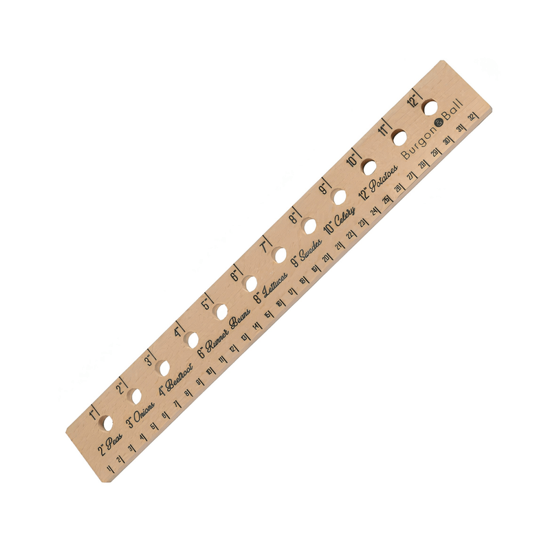 Burgon and Ball Planting Ruler FSC Beech Seed Sowing Tool 30cm | Garden Measuring Tool | 5019360011149 5019360011149 | AllotMate Essentials