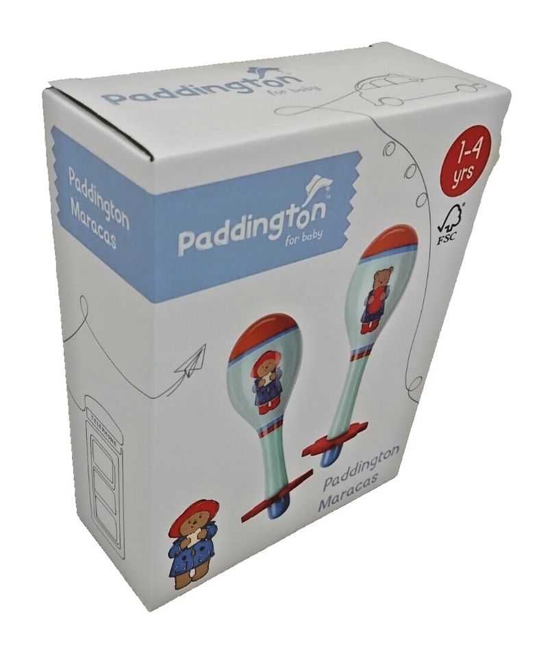 Paddington Bear Maracas Set Musical Play for Children and Toddlers 1-4 Years NEW